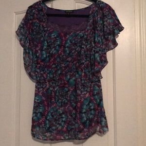 George Blue and Purple Blouse